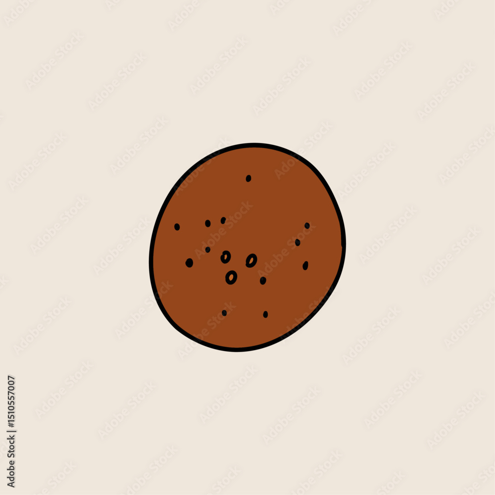 Fototapeta premium Round Cookie Illustration
