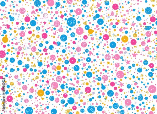 Playful Polka Dot Confetti Pattern for Party & Children's Themes