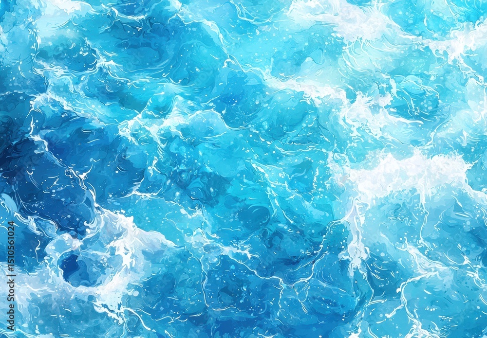 Dynamic Ocean Waves Texture for Nature & Water-themed Designs Dynamic Ocean Waves Texture for Nature & Water-themed Designs