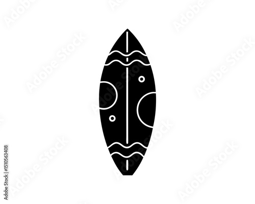 creative details Outline silhouette surfboard beach water icon vector illustration