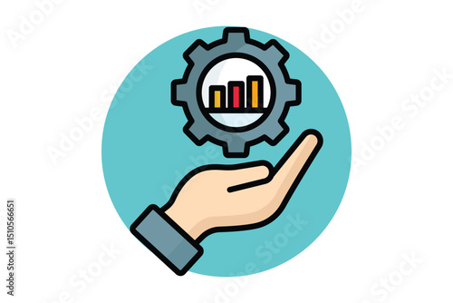 Impact icon. colored outline icon style. icon related to branding. business elements vector illustration