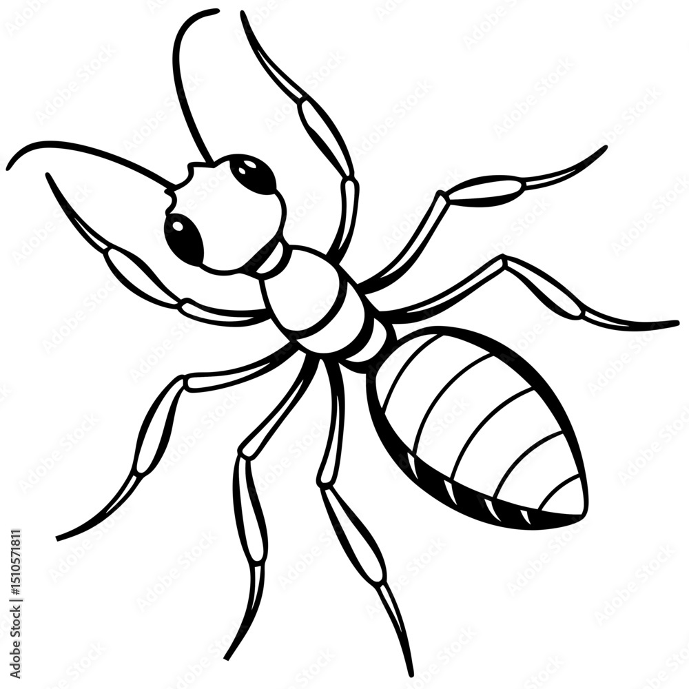 Ant line art vector Ant line art vector