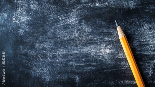 White Chalk Text on a Dark Blackboard Surrounded by Creative Tools