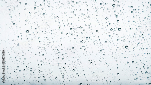 water drops on glass wall 