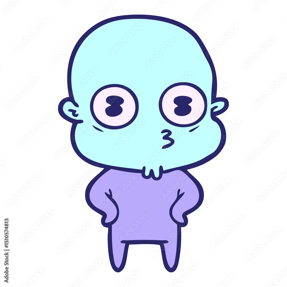 cartoon weird bald spaceman cartoon weird bald spaceman