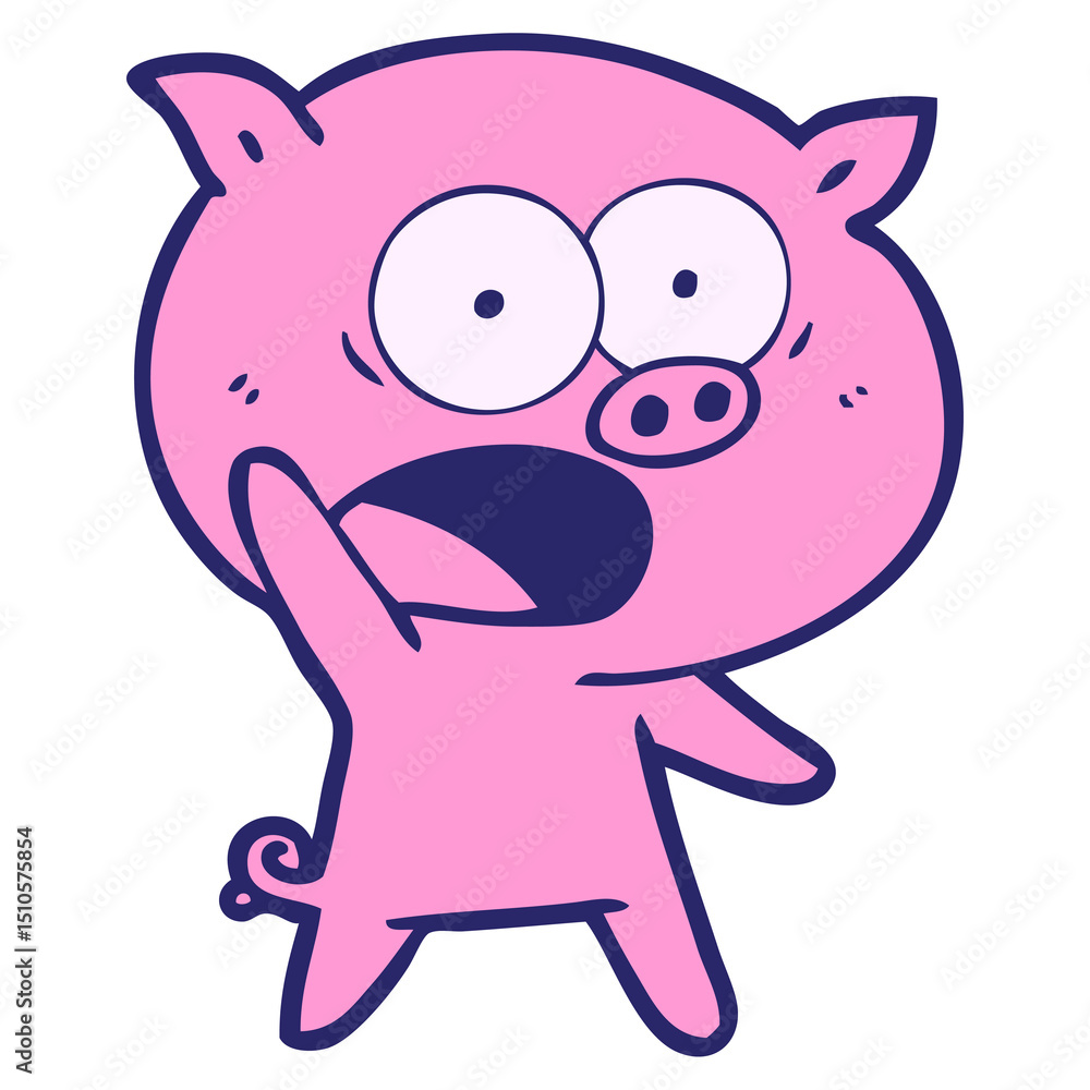 cartoon pig shouting cartoon pig shouting