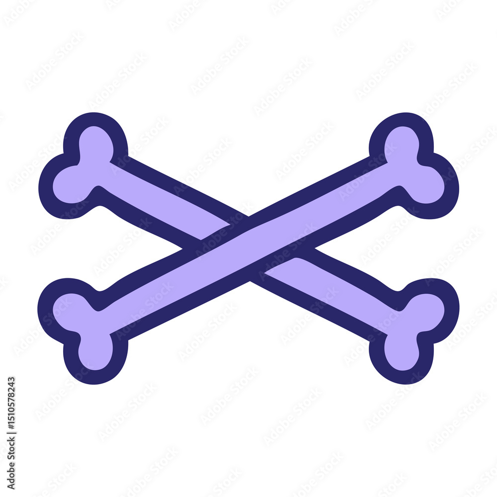 iconic tattoo style image of cross bones iconic tattoo style image of cross bones