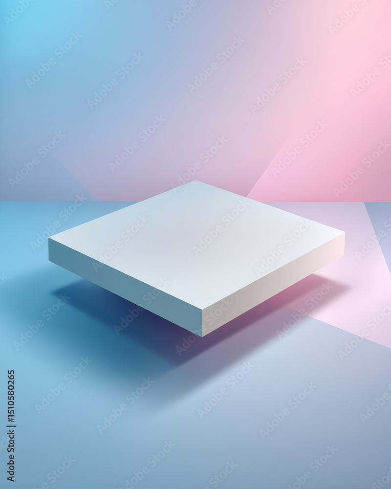 Isometric platform on gradient background Isometric platform on gradient background