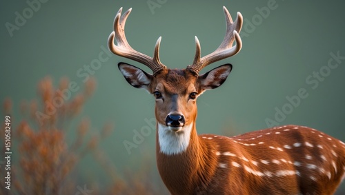 Graceful and agile kijang deer, native to Southeast Asia, known for its speed and alertness.