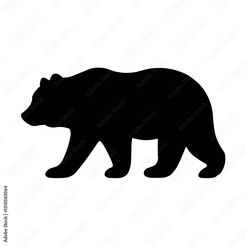 Fototapeta premium Bear silhouette. Vector illustration
