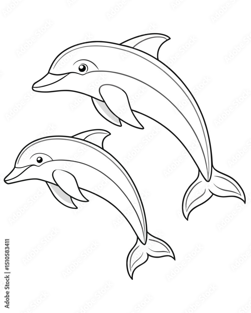 Obraz premium DOLPHIN animals coloring