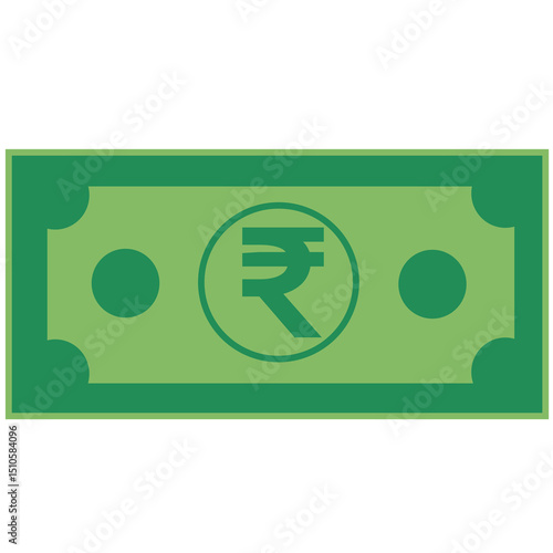 Indian rupee bank note icon