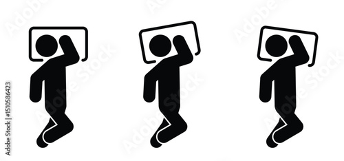 Sleep zzz icon. good night rest. Bedroom or hotel bed symbol. For sleep or sleeping time concept. Accommodation tools. Bed furniture symbol. Bedtime. Relax and snoring tools.