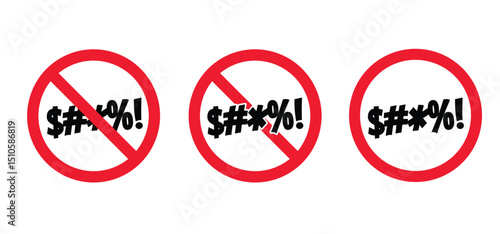 Free Download Forbidden. Stop, no swearing signboard, Also called cursing, swearing or name calling. Slogan phrase for angry, oops, omg, bang, grrrrrr, wtf, bam, stop or lol. No like error swearing.  - GFXLoad