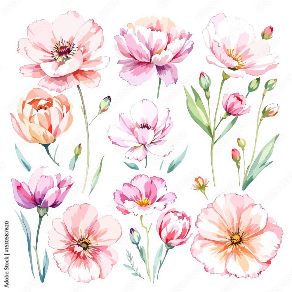 Obraz premium A Charming Garden Where Every Blossom Tells Its Own Story