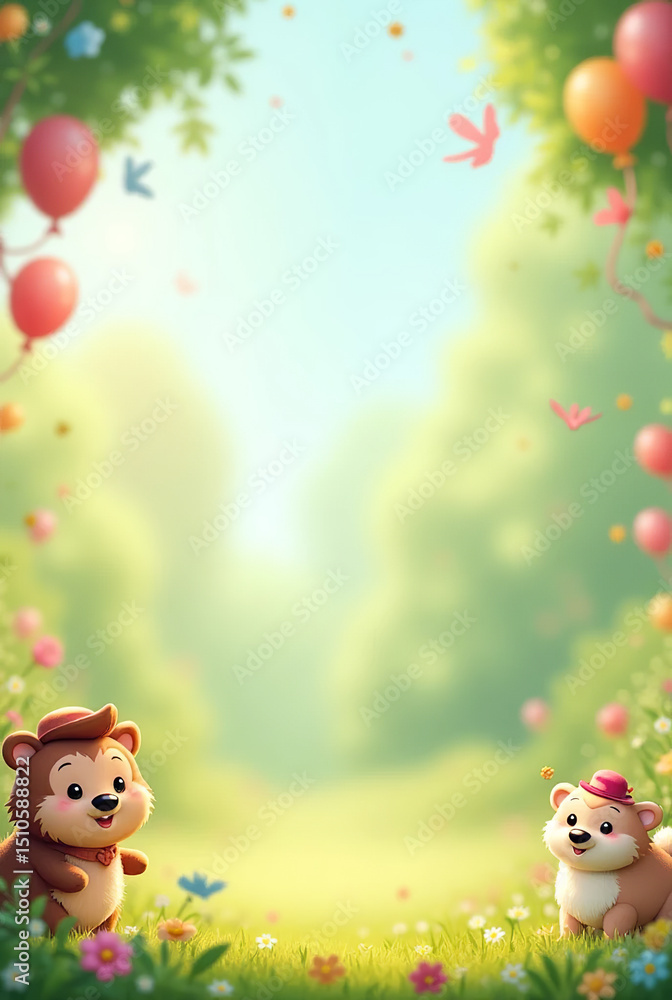 Naklejka premium frame with toys