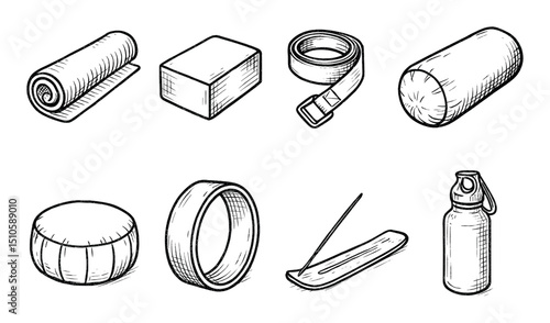 Yoga Accessories Icons
