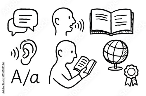 Hand-Drawn Communication Icons