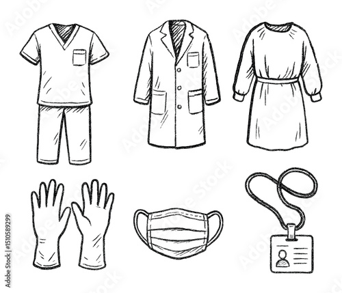 Medical Apparel Icons