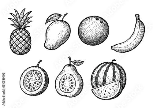 Tropical Fruit Icons