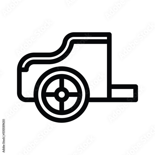 15 chariot line icon illustration vector graphic.eps