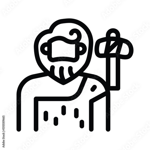 18 primitive line icon illustration vector graphic.eps