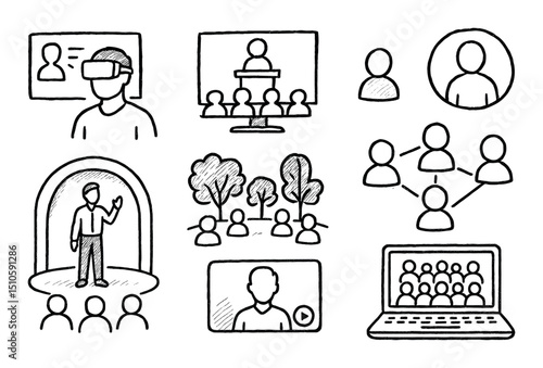 Hand-Drawn Virtual Icons