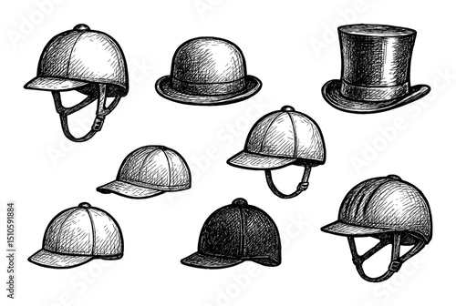 Equestrian Hat Icons