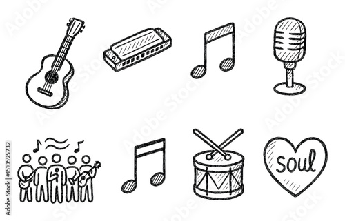 Hand-Drawn Music Icons