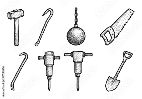 Demolition Tools Icons
