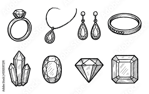 Hand-Drawn Jewelry Icons