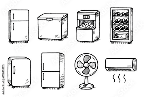 Hand-Drawn Appliance Icons
