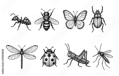 Insect Sketch Icons