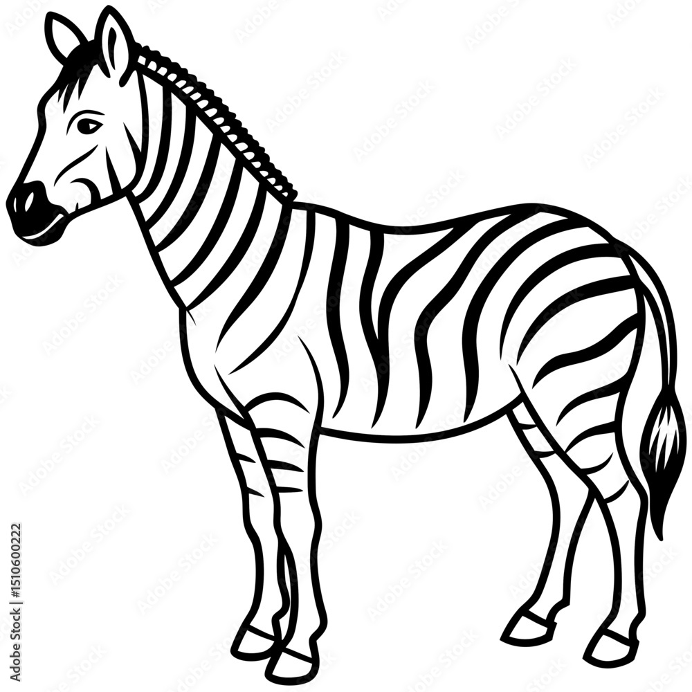 Obraz premium Zebra line art vector