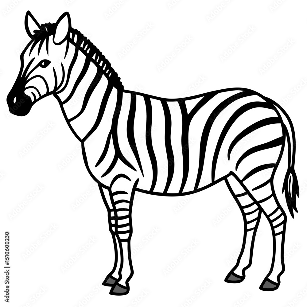 Obraz premium Zebra line art vector