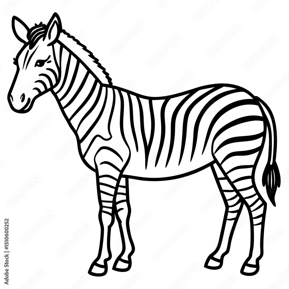 Obraz premium Zebra line art vector