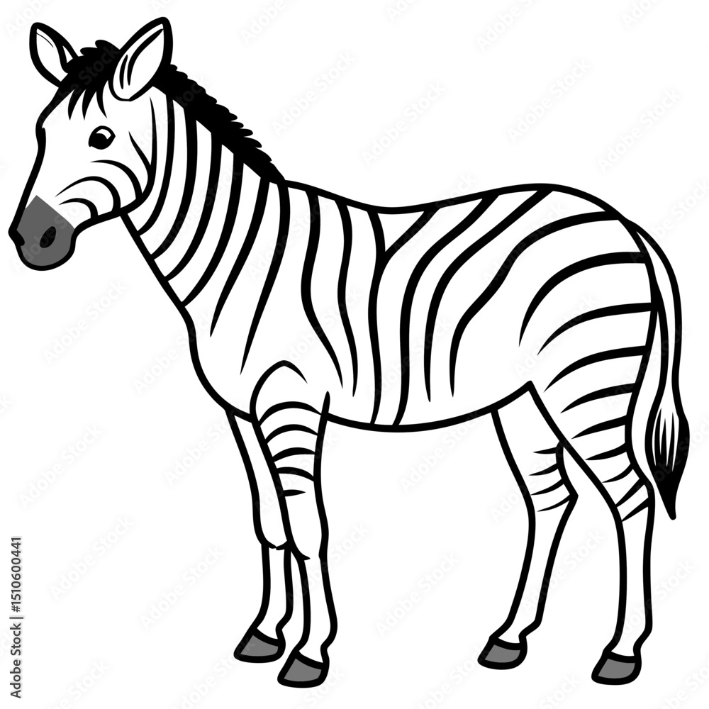 Obraz premium Zebra line art vector