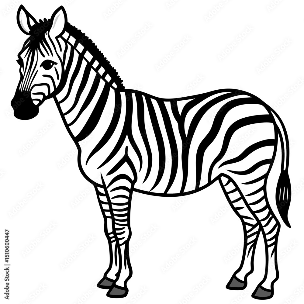 Obraz premium Zebra line art vector
