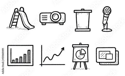 Hand-Drawn Presentation Icons