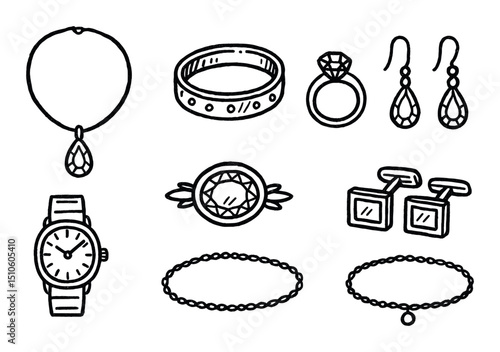 Hand-Drawn Jewelry Icons
