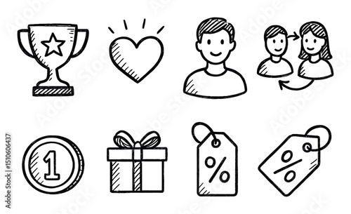 Hand-Drawn Reward Icons