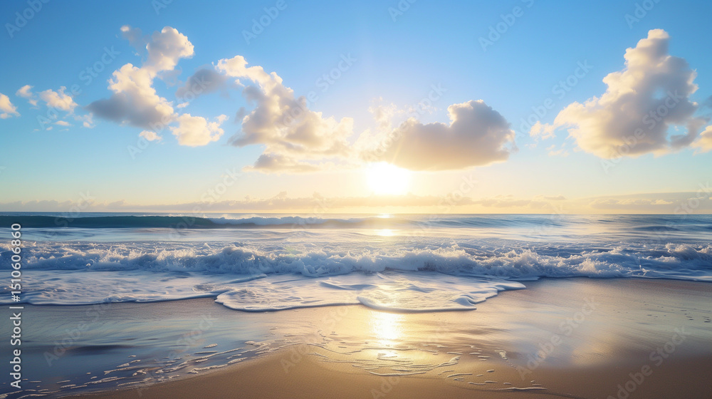 Sunset on the sea waves. Tropical beach. Sunset on the sea waves. Tropical beach.