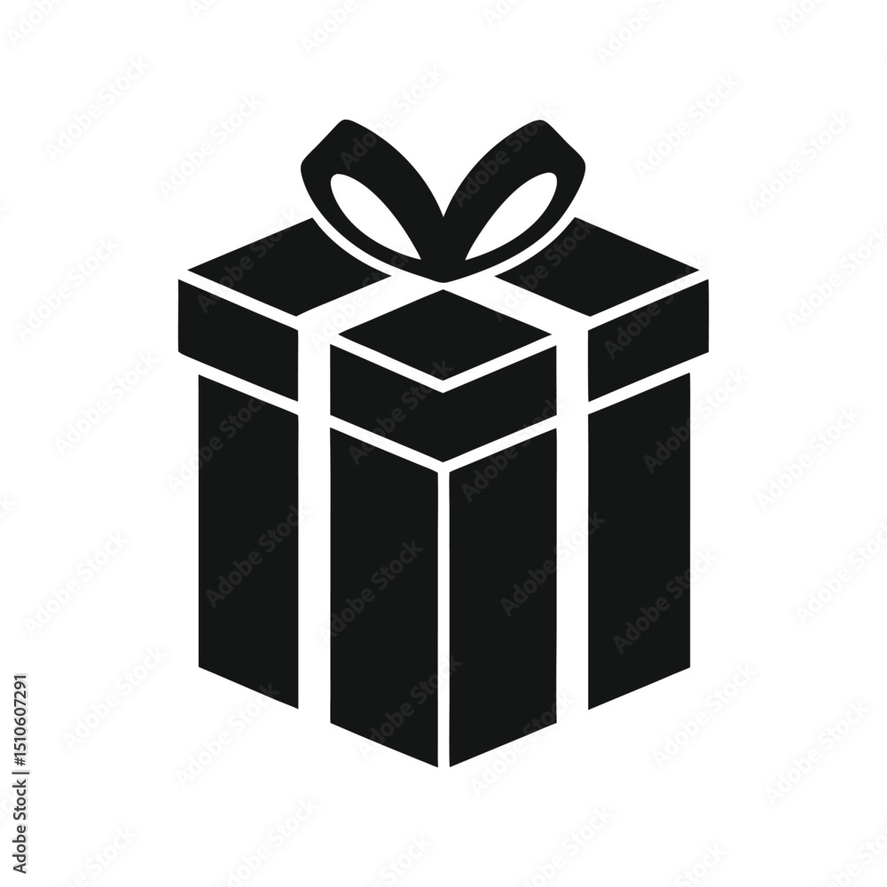 Obraz premium a clean minimalist vector of gift box on white background.eps