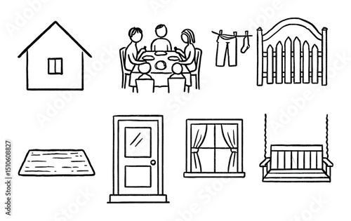 Hand-Drawn Home Icons