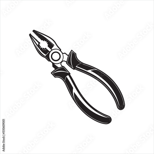 Silhouette Icon of Pliers Tool