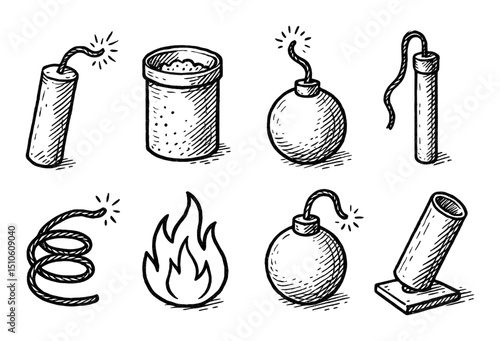 Pyrotechnic Icon Sketches