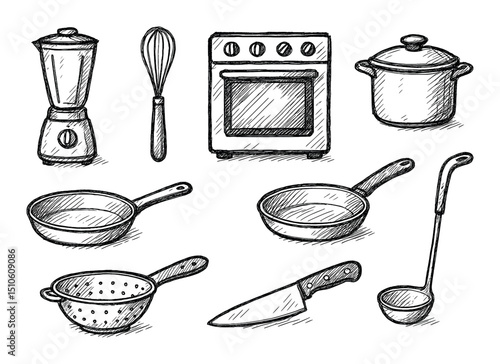 Hand-Drawn Kitchen Icons