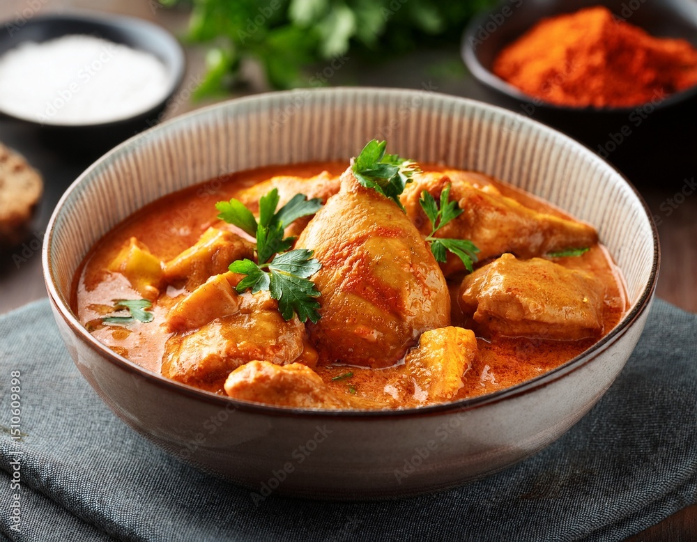 chicken curry in a bowl chicken curry in a bowl