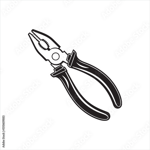 Silhouette Icon of Pliers Tool