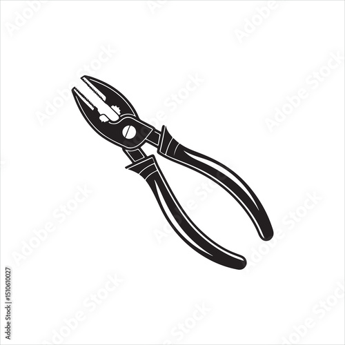 Silhouette Icon of Pliers Tool